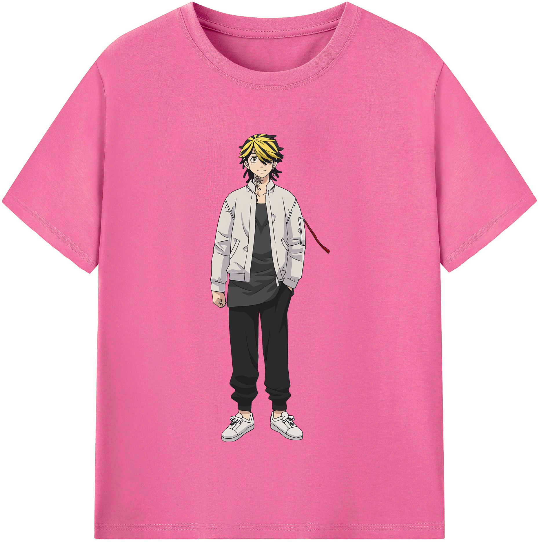 （画像用） 東京リベンジャーズ Tokyo Revengers レディースカジュアルプリントTシャツ（綿100％）